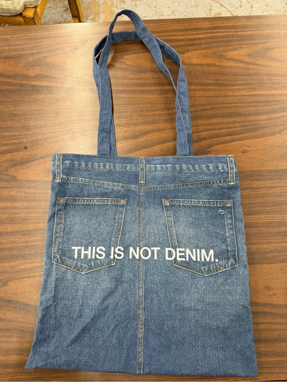 rag & bone Dark Blue Denim Tote
